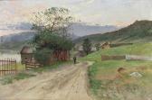 GENBERG Anton 1862-1939,Sommarkväll i Åre,1890,Lilla Bukowskis SE 2007-08-27