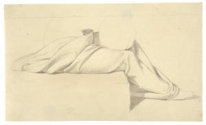 GENELLI Bonaventura,DRAPERY STUDY OF A SEATED WOMAN FOR „MOSES VERTREI,Villa Grisebach 2012-11-28