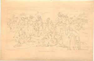 GENELLI Bonaventura 1798-1868,Ludwig der Eiserne lässt Adelige das Land pflüg,1853,Galerie Bassenge 2022-12-02