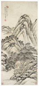 GENG MEI 1639-1716,Ink Landscape,1702,Christie's GB 2018-09-11