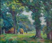 Genge Charles 1874-1958,Wooded landscape with haycart,Bearnes Hampton & Littlewood GB 2023-01-17