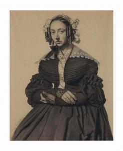 GENGEMBRE Joseph Zephyris 1818-1870,Portrait de Colette-Caroline Degraet,1839,Christie's 2017-03-22