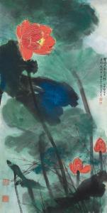 GENGYUN MI 1910-1998,Splashed-colour Lotus,1987,Christie's GB 2018-05-29