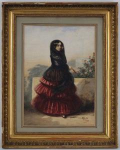 GENIOLE Alfred André 1813-1861,Femme espagnole,Piguet CH 2012-03-13