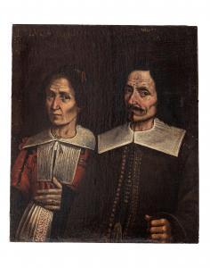 GENNARI Benedetto il Giovane 1633-1715,Ritratto del Guercino e della sorella L,Gliubich Casa d'Aste 2023-07-06