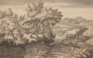 GENOELS Abraham II 1640-1723,An Italian landscape with a woman bathing,Rosebery's GB 2023-03-29