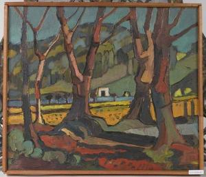 GENTINETTA Bruno 1937,Herbstbäume am See.,Galerie Koller CH 2006-03-20