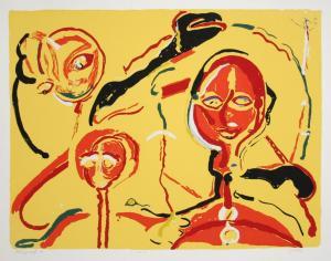 GENTRY Herbert 1919-2003,Two Red Figures,1980,Ro Gallery US 2024-02-22