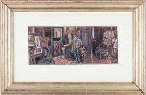GENTZ Ismael 1862-1914,Art Dealer's Showroom,1905,Dawson's Auctioneers GB 2020-05-27