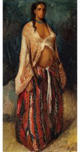 GENTZ Wilhelm Karl 1822-1890,Bildnis einer jungen Abessinierin in orientalische,Kaupp DE 2021-11-20