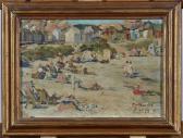 GENY PAUL 1887-1968,Les vacanciers sur la plage de Trébeurden,1922,Adjug'art FR 2019-07-21