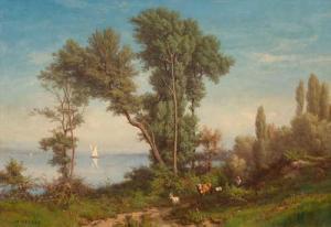 GEORGE JUILLARD Jean Philippe 1818-1888,View of Lake Geneva,Galerie Koller CH 2018-09-26