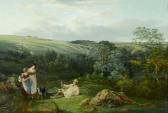 GEORGE Samuel 1785-1823,Evening - a view under King's Weston Hill Gloucest,1820,Bonhams 2021-04-27