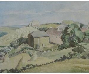 GEORGE Wyn 1910-1985,Rural Landscape with Cottages,Keys GB 2016-03-15