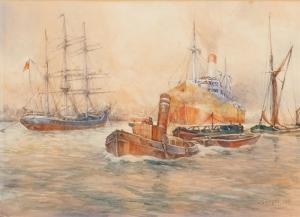 GEORGES Jean 1890,APPROACHING THE HARBOUR,1916,McTear's GB 2013-02-07