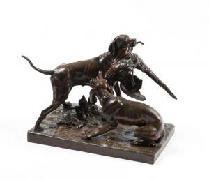 Georges Louis François 1837-1907,Deux chiens se disputant un faisan,Loizillon FR 2019-11-16
