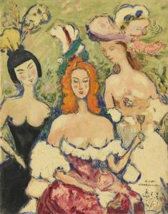 GEORGES MICHEL Michel 1883-1985,Three French Ladies,Clars Auction Gallery US 2021-08-15