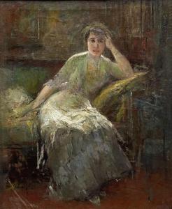 GEORGES Paul G. 1923-2002,Portrait of a Seated Lady,David Duggleby Limited GB 2022-06-17