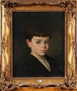 GEORGES SAUVAGE Auguste 1800-1900,Portrait d’’une jeune garçon,1890,VanDerKindere BE 2013-01-15