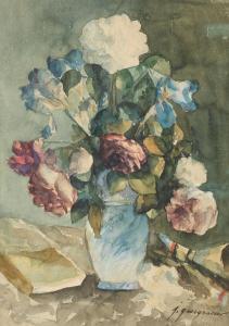 GEORGESCU Ion 1856-1898,Natură statică cu flori,Artmark RO 2012-05-15
