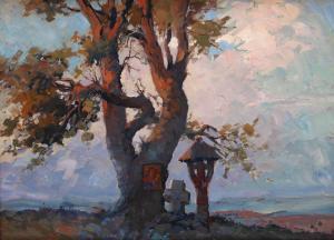 GEORGESCU Marin H 1892-1932,In the Shade of the Oak Tree,Artmark RO 2017-12-19