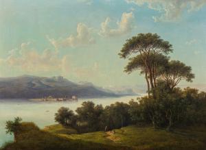 GEORGI Friedrich Otto,Lago Maggiore with Isola Bella,1863,im Kinsky Auktionshaus 2021-07-06