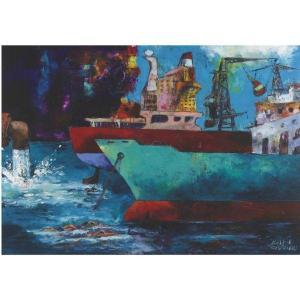 GEORGIOU Costis 1956,BOATS AND SWIMMERS,Sotheby's GB 2010-05-17