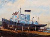 geraci lucian arthur 1923-2005,Tugboat Sea King, Marine Railways,Skinner US 2009-03-06