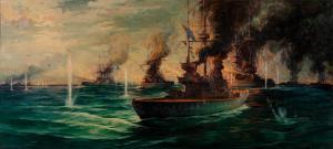 GERALIS Loucas 1875-1958,Bataille navale de Lemnos,Cornette de Saint Cyr FR 2024-04-24