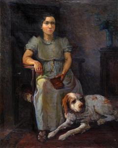 GERALIS Loucas 1875-1958,Girl with dog,Bonhams GB 2008-11-11