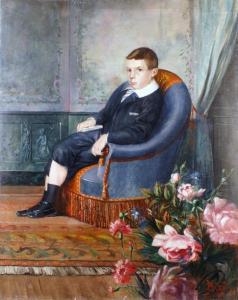 GERARD Auguste 1900-1900,Portrait de jeune garçon assis dans un fauteuil de,1910,Pillon 2012-06-10