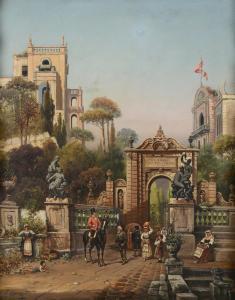 GERARD F 1800-1800,View of the Villa Dei Falconieri, Monte Pincio, Rome,Dreweatts GB 2021-12-14