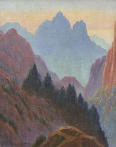 GERARD J.P 1900-1900,Alpine landscape,1920,Gorringes GB 2024-01-15