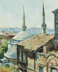GERASIM Nimetullah 1904-1986,A view across the Bosphorus,Christie's GB 2013-07-02