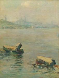 GERASIM Nimetullah 1904-1986,View of Istanbul,1957,Aspire Auction US 2022-09-08