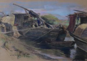 GERASIMOV Ivan 1945-1954,Chinese Junks on the Marshes,Clars Auction Gallery US 2020-06-14