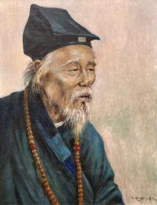 GERASIMOV Ivan 1945-1954,Portrait en buste d'un taoïste,Daguerre FR 2023-04-27