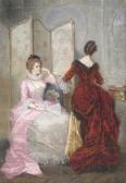 GERAY H 1800-1800,A lady and her servant at tea,Woolley & Wallis GB 2013-03-13