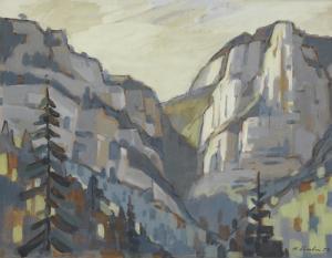 GERBER MAURICE 1908-1978,Combe-Grède au matin,1959,Dobiaschofsky CH 2010-11-10