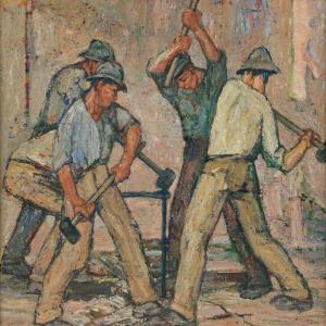 GERBIG Alexander 1878-1948,Ohne Titel (Arbeiter),c. 1930,Galerie Bassenge DE 2021-06-11