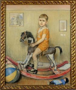 GERDES Eduard 1887-1945,Le Cheval à Bascule,1929,Galerie Moderne BE 2019-06-18