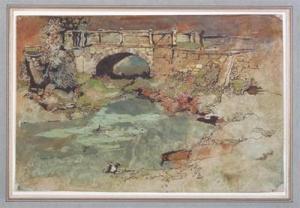 gerhardt ingrid 1925-2002,Landscape with a bridge over a stream,Woolley & Wallis GB 2010-09-08
