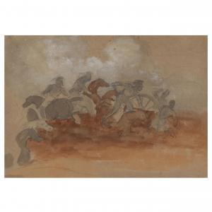 GERICAULT Theodore 1791-1824,Cavalry Battle (A Sketch),Leland Little US 2024-03-22