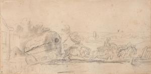 GERICAULT Theodore 1791-1824,Study of a wagon drawn by six horses,Bonhams GB 2024-04-10