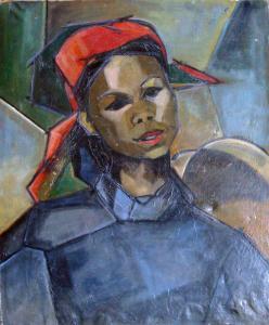 GERMAIN L,Portrait de femme au turban rouge,Millon - Cornette de Saint Cyr FR 2009-10-05