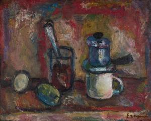 GERMAN PAVLOVICH EGOSHIN 1931-2009,Still Life with a White Jug,1982,Shapiro Auctions US 2015-12-12