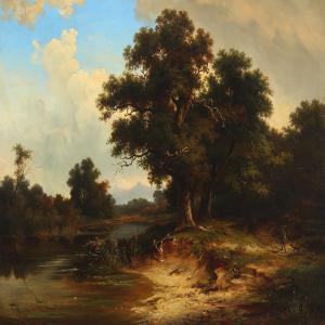 GERMAN SCHOOL,A hunter returning,1862,Bruun Rasmussen DK 2014-09-08