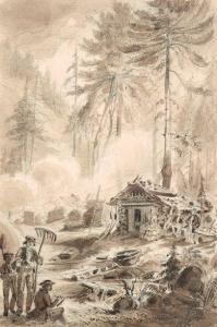 GERMAN SCHOOL,La cabane du bucheron,19th century,Damien Leclere FR 2019-07-03