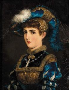 GERMAN SCHOOL,Portrait of a lady, bust-length, in an elaborately,Christie's GB 2001-08-30