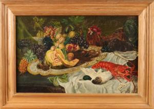 GERMAN SCHOOL,Still life with fruit and lobster,1920,Twents Veilinghuis NL 2018-04-20